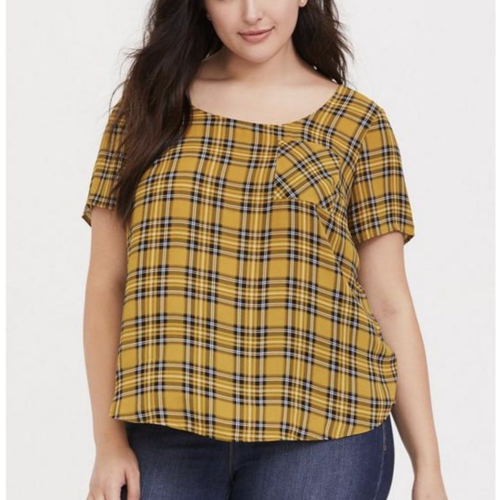 TORRID ABBEY GEORGETTE BUTTON BACK BLOUSE PLUS SIZE TORRID 0  (14)